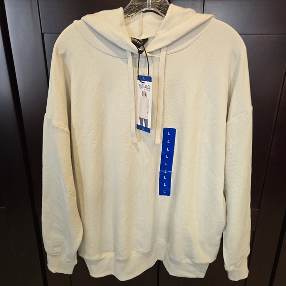Buffalo David Bitton Tops - Buffalo David Bitton NWT Women's Sz L Super Soft Stretch Fleece Pullover Hoodie